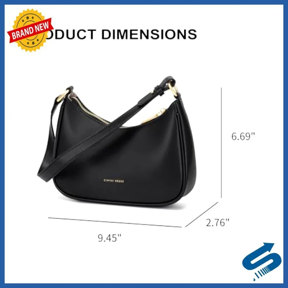 Leather Hobo Shoulder Bag with Dual Strap Design for Crossbody Wear
